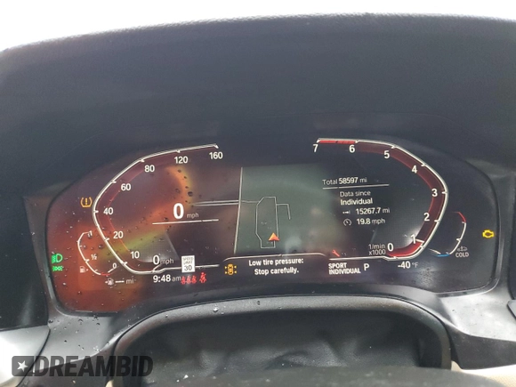 2020 BMW 3 Series 330i with VIN 3MW5R1J04L8B43542, listed as a Copart auction lot 52710145 with 58,597 mi miles and Clean title. Bid and sale history available at DreamBid. Image 9.