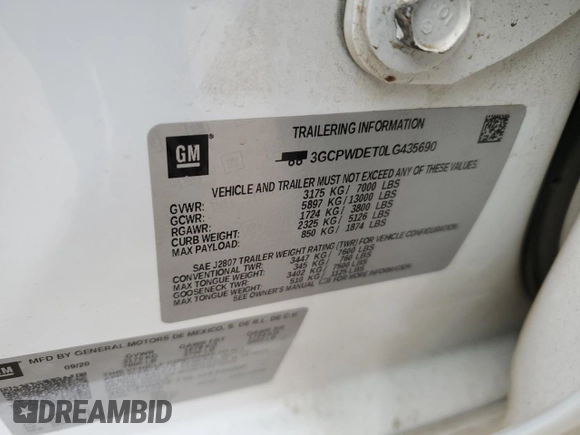 2020 Chevrolet Silverado 1500 RST with VIN 3GCPWDET0LG435690, listed as a Copart auction lot 75741874 with 48,581 mi miles and Salvage Title. Bid and sale history available at DreamBid. Image 12.