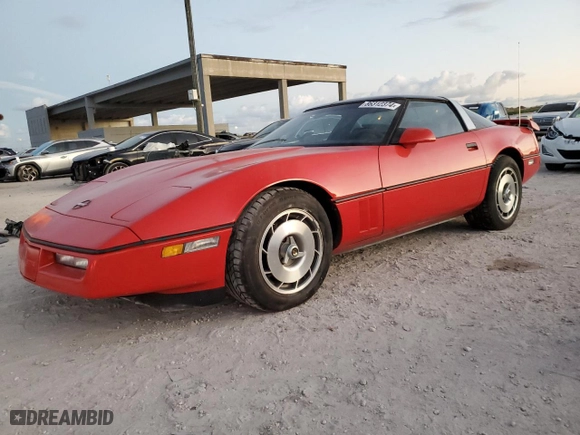 1987 Chevrolet Corvette with VIN 1G1YY2189H5109592, listed as a Copart auction lot 86312374 with 91,261 mi miles and Clean Title. Bid and sale history available at carsss.com. Image 1.