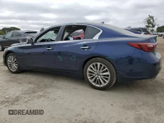 2021 Infiniti Q50 Luxe with VIN JN1EV7BP1MM705868, listed as a Copart auction lot 60127235 with 45,804 mi miles and Salvage title. Bid and sale history available at DreamBid. Image 2.