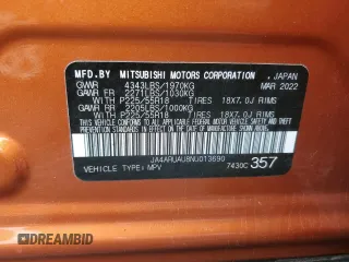 2022 Mitsubishi Outlander Sport ES with VIN JA4ARUAU8NU013690, listed as a Copart auction lot 49910125 with 67,531 mi miles and Salvage Title. Bid and sale history available at carsss.com. Image 14.