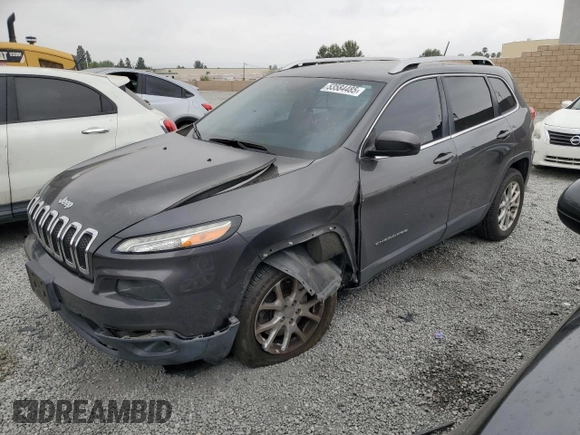 2015 Jeep Cherokee Latitude with VIN 1C4PJLCB6FW766637, listed as a Copart auction lot 53584485 with 128,168 mi miles and Salvage Title. Bid and sale history available at carsss.com. Image 1.