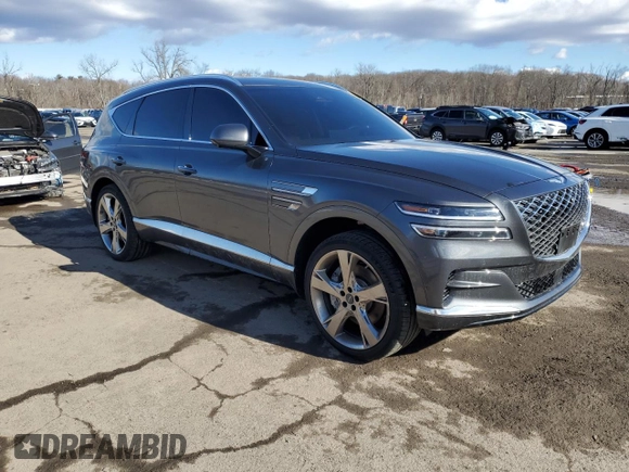 2023 Genesis GV80 z VIN KMUHBDSB5PU120430, wystawiony jako Copart lot #43413055 z przebiegiem 16 949 mil mil oraz Szkoda całkowita • Salvage title. Historia ofert i sprzedaży dostępna na DreamBid. Obrazek 4.