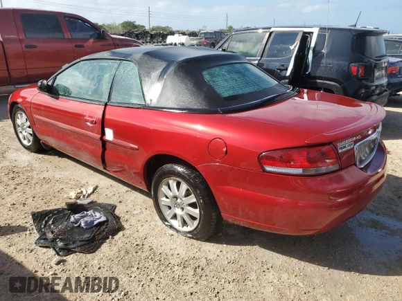 2003 Chrysler Sebring with VIN 1C3EL75T73N524783, listed as a Copart auction lot 76979584 with Not Provided miles and Non Repairable. Bid and sale history available at DreamBid. Image 2.