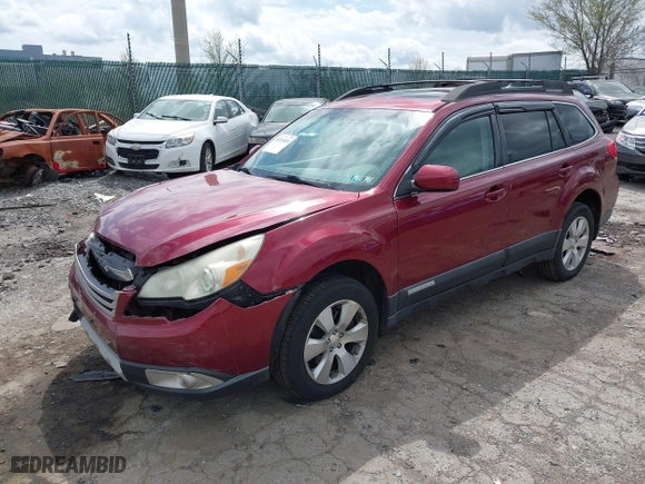 2011 Subaru Outback 3.6R Limited Pwr Moon with VIN 4S4BREKC6B2387854, listed as a IAAI auction lot 41924026 with 160,496 mi miles. Bid and sale history available at carsss.com. Image 2.
