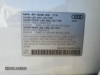 2017 Audi Q3 Premium Plus with VIN WA1HCCFS8HR011026, listed as a Copart auction lot 88106125 with 86,257 mi miles and Salvage title. Bid and sale history available at DreamBid. Image 16.