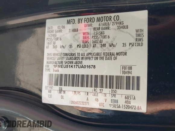 2007 Ford Explorer Sport Trac XLT с VIN 1FMEU51K17UA01678, выставлен на аукционе IAAI как лот 41672334 с пробегом 139 282 миль миль и . История ставок и продаж доступна на DreamBid. Изображение 9.