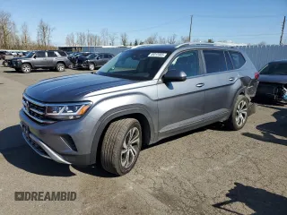 2023 Volkswagen Atlas SEL with VIN 1V2BP2CA7PC506548, listed as a Copart auction lot 48015985 with 17,281 mi miles and Salvage title. Bid and sale history available at DreamBid. Image 1.