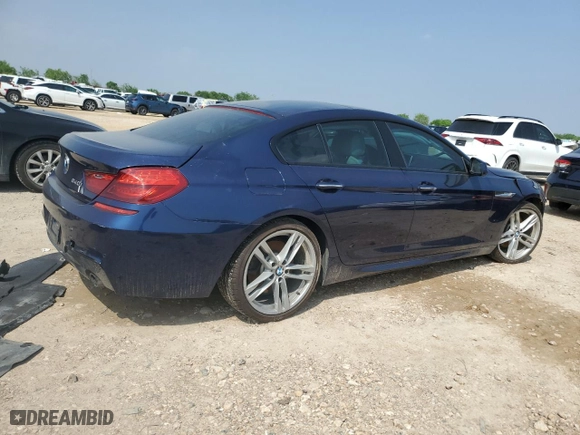 2015 BMW 6 Series 640i with VIN WBA6A0C57FGB53523, listed as a Copart auction lot 51296025 with 0 mi miles and Clean Title. Bid and sale history available at carsss.com. Image 3.