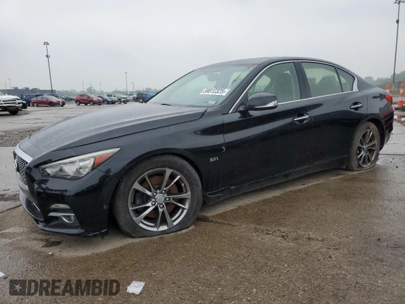 2017 Infiniti Q50 Signature Edition with VIN JN1EV7AR3HM840407, listed as a Copart auction lot 59812325 with 153,709 mi miles and Salvage title. Bid and sale history available at DreamBid. Image 1.