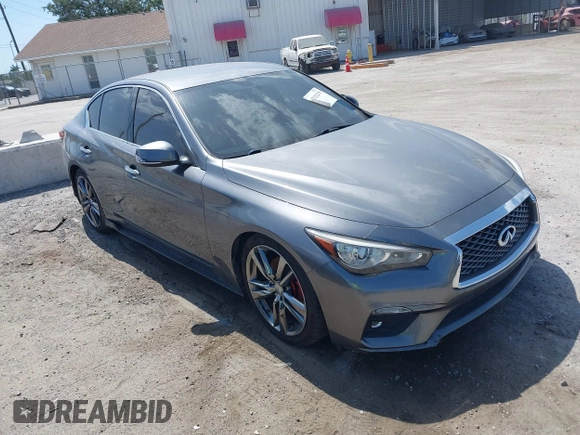 2021 Infiniti Q50 Pure with VIN JN1EV7AP2MM702687, listed as a IAAI auction lot 42132279 with Not provided miles and . Bid and sale history available at DreamBid. Image 1.