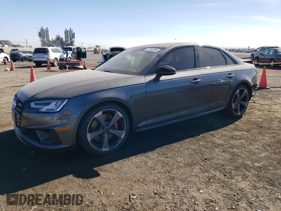 2019 Audi S4 Premium Plus with VIN WAUB4AF47KA006630, listed as a Copart auction lot 77640264 with 61,654 mi miles and Salvage Title. Bid and sale history available at carsss.com. Image 1.