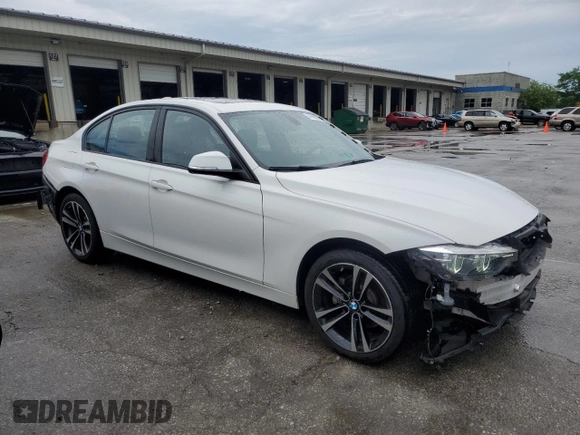 2018 BMW 3 Series 330i xDrive with VIN WBA8D9G50JNU66803, listed as a Copart auction lot 57295225 with 38,967 mi miles and Salvage title. Bid and sale history available at DreamBid. Image 4.