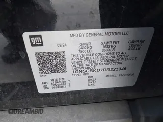 2024 Chevrolet Suburban LS with VIN 1GNSCBKD7RR221946, listed as a IAAI auction lot 40988374 with 19,394 mi miles and . Bid and sale history available at DreamBid. Image 9.