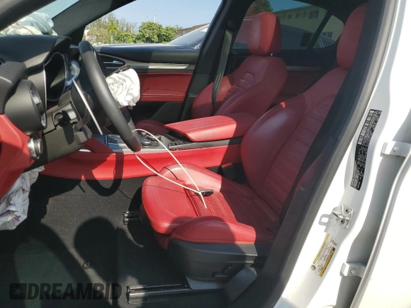 2019 Alfa Romeo Stelvio Ti with VIN ZASPAKBN3K7C70518, listed as a Copart auction lot 53438145 with Not provided miles and Non repairable. Bid and sale history available at DreamBid. Image 7.