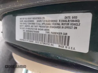 2003 Subaru Legacy Outback Limited with VIN 4S3BH686337655990, listed as a IAAI auction lot 42501539 with 217,996 mi miles and . Bid and sale history available at DreamBid. Image 9.