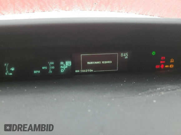 2013 Toyota Prius One with VIN JTDKN3DU3D5555123, listed as a Copart auction lot 50601635 with 206,210 mi miles and Salvage Title. Bid and sale history available at carsss.com. Image 9.