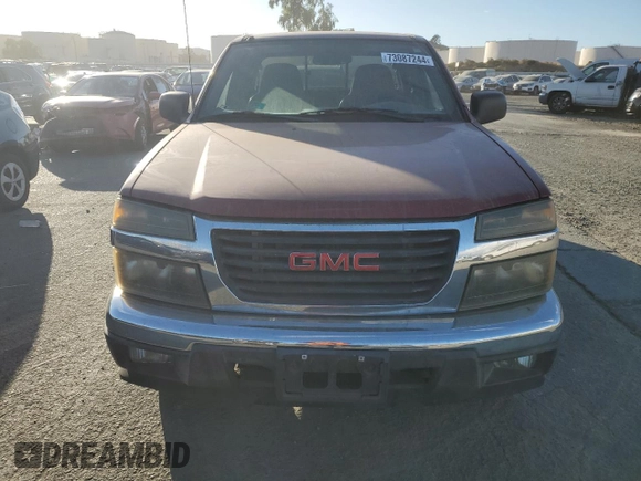2005 GMC Canyon SLE Z85 with VIN 1GTCS196858146188, listed as a Copart auction lot 73087244 with 213,815 mi miles and Salvage Title. Bid and sale history available at carsss.com. Image 5.