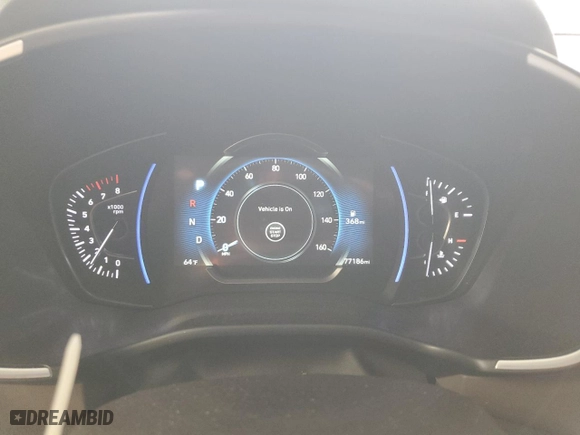 2020 Hyundai Santa Fe SEL with VIN 5NMS3CAD2LH224572, listed as a Copart auction lot 52701355 with 77,186 mi miles and Salvage Title. Bid and sale history available at carsss.com. Image 9.