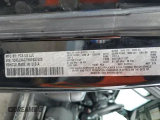 2021 Jeep Wrangler Sport z VIN 1C4GJXAG1MW637028, wystawiony jako Copart lot #54346475 z przebiegiem 80 675 mil mil oraz Szkody całkowita. Historia ofert i sprzedaży dostępna na DreamBid. Obrazek 12.