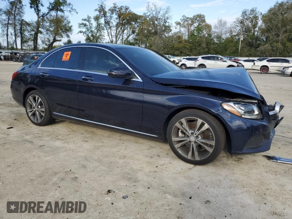 2016 Mercedes-Benz C 300 with VIN WDDWF4JB7GR145676, listed as a Copart auction lot 50071765 with 43,350 mi miles and Salvage Title. Bid and sale history available at carsss.com. Image 4.