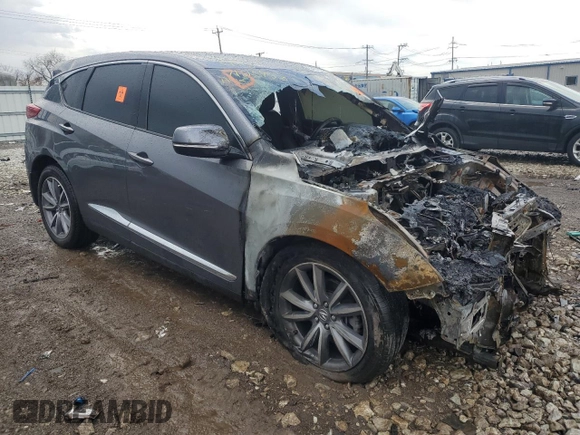 2020 Acura RDX Technology with VIN 5J8TC2H59LL012667, listed as a Copart auction lot 54104205 with Not provided miles and Salvage title. Bid and sale history available at DreamBid. Image 4.