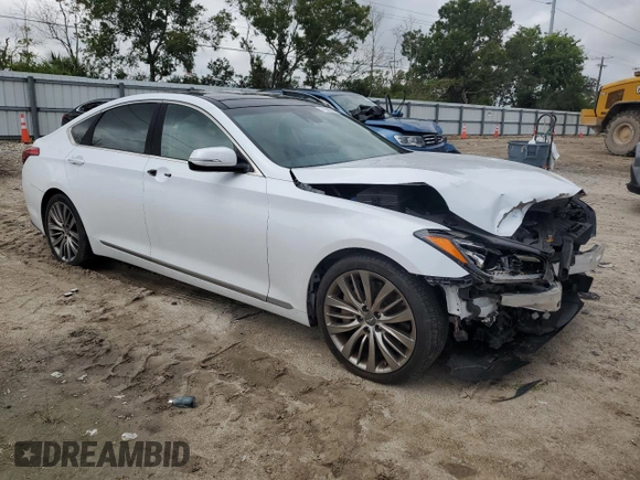 2015 Hyundai Genesis 5.0L with VIN KMHGN4JF5FU053297, listed as a Copart auction lot 71591294 with 127,047 mi miles and Salvage Title. Bid and sale history available at carsss.com. Image 4.