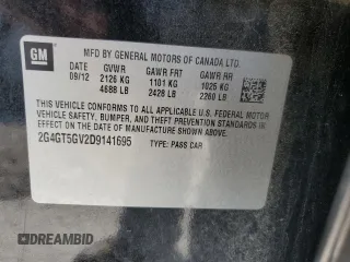 2013 Buick Regal Turbo Premium 2 with VIN 2G4GT5GV2D9141695, listed as a Copart auction lot 66193884 with 182,906 mi miles and Non Repairable. Bid and sale history available at carsss.com. Image 13.