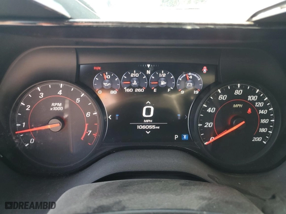 2019 Chevrolet Camaro 2SS with VIN 1G1FH1R78K0105941, listed as a Copart auction lot 50090325 with 106,055 mi miles and Salvage Title. Bid and sale history available at carsss.com. Image 9.