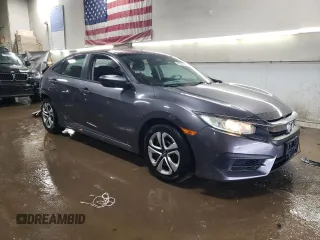 2016 Honda Civic Sedan LX with VIN 19XFC2F53GE027498, listed as a Copart auction lot 46607055 with 146,607 mi miles and Salvage Title. Bid and sale history available at carsss.com. Image 4.