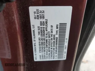 2019 Honda Odyssey EX with VIN 5FNRL6H51KB090958, listed as a Copart auction lot 46678835 with 95,664 mi miles and Salvage Title. Bid and sale history available at carsss.com. Image 13.