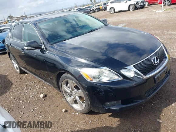 2008 Lexus GS 350 with VIN JTHBE96S880040733, listed as a IAAI auction lot 41943155 with 196,380 mi miles. Bid and sale history available at carsss.com. Image 1.