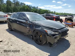 2015 Infiniti Q50 Premium with VIN JN1BV7APXFM348259, listed as a Copart auction lot 52522095 with 156,466 mi miles and Clean Title. Bid and sale history available at carsss.com. Image 4.