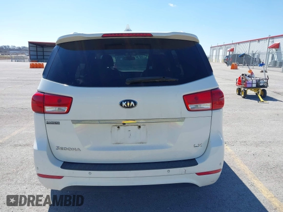 2017 Kia Sedona LX with VIN KNDMB5C18H6310158, listed as a IAAI auction lot 41808613 with 169,383 mi miles. Bid and sale history available at carsss.com. Image 16.