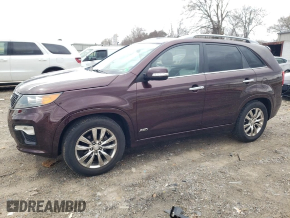 2012 Kia Sorento SX with VIN 5XYKWDA24CG283533, listed as a Copart auction lot 50073615 with 136,445 mi miles and Salvage Title. Bid and sale history available at carsss.com. Image 1.