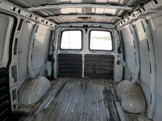 2008 GMC Savana Cargo Van with VIN 1GTGG25C881138951, listed as a Copart auction lot 64157054 with 92,218 mi miles and Salvage Title. Bid and sale history available at carsss.com. Image 10.
