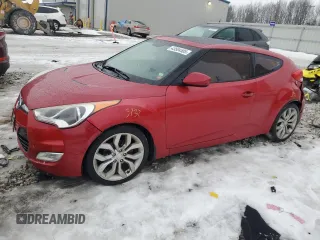 2012 Hyundai Veloster w/Red Int with VIN KMHTC6AD4CU077956, listed as a Copart auction lot 43504505 with 103,183 mi miles and Salvage title. Bid and sale history available at DreamBid. Image 1.