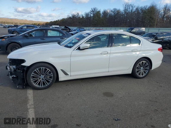 2020 BMW 5 Series 530i xDrive with VIN WBAJR7C09LCE07428, listed as a Copart auction lot 44449835 with 57,440 mi miles and Salvage title. Bid and sale history available at DreamBid. Image 1.