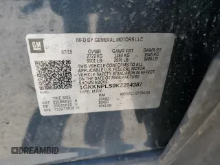 2019 GMC Acadia Denali with VIN 1GKKNPLS0KZ294387, listed as a Copart auction lot 49085825 with 84,675 mi miles and Salvage Title. Bid and sale history available at carsss.com. Image 14.