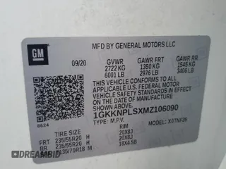 2021 GMC Acadia Denali with VIN 1GKKNPLSXMZ106090, listed as a Copart auction lot 58580425 with 155,111 mi miles and Salvage title. Bid and sale history available at DreamBid. Image 12.