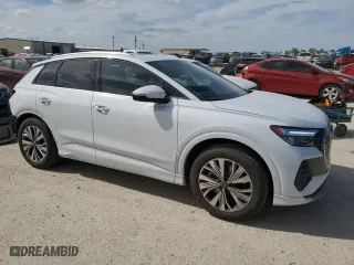2023 Audi Q4 e-tron Premium Plus with VIN WA1BCBFZ6PP005149, listed as a Copart auction lot 47127014 with 9,183 mi miles and Salvage Title. Bid and sale history available at carsss.com. Image 4.