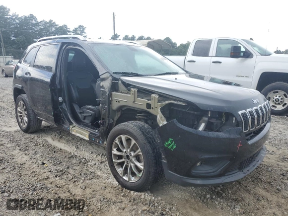 2019 Jeep Cherokee Latitude Plus with VIN 1C4PJLLB7KD247005, listed as a Copart auction lot 61600615 with 75,210 mi miles and Salvage title. Bid and sale history available at DreamBid. Image 4.