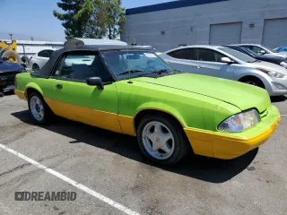 1993 Ford Mustang with VIN 1FACP44M3PF147651, listed as a Copart auction lot 69528314 with 49,510 mi miles and Clean title. Bid and sale history available at DreamBid. Image 4.
