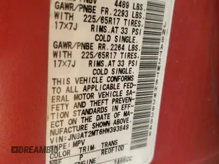 2017 Nissan Rogue S with VIN JN8AT2MT6HW393849, listed as a Copart auction lot 43326035 with 81,459 mi miles and Salvage Title. Bid and sale history available at carsss.com. Image 12.