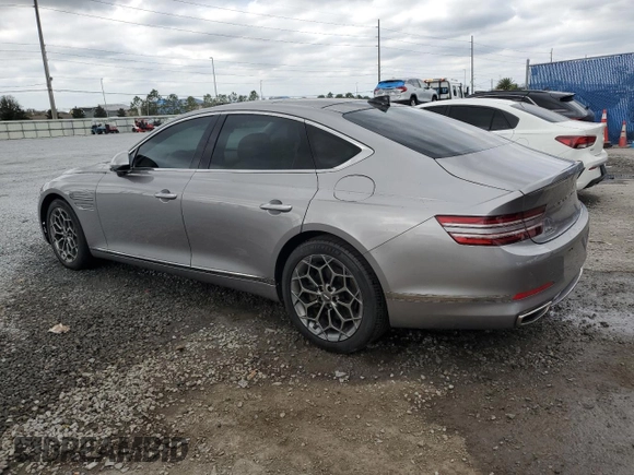 2021 Genesis G80 2.5T with VIN KMTGB4SC1MU062014, listed as a Copart auction lot 44325815 with 32,547 mi miles and Non Repairable. Bid and sale history available at DreamBid. Image 2.