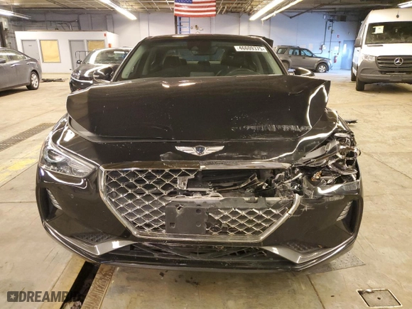 2019 Genesis G70 3.3T Advanced with VIN KMTG74LE6KU027192, listed as a Copart auction lot 46609375 with 50,679 mi miles and Salvage Title. Bid and sale history available at carsss.com. Image 5.