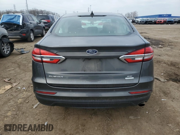 2020 Ford Fusion SE with VIN 3FA6P0HD7LR227693, listed as a Copart auction lot 52844465 with 53,361 mi miles and Salvage Title. Bid and sale history available at DreamBid. Image 6.