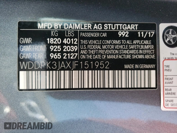 2018 Mercedes-Benz SLC 300 с VIN WDDPK3JAXJF151952, выставлен на аукционе Copart как лот 51265734 с пробегом 52 954 миль миль и . История ставок и продаж доступна на DreamBid. Изображение 12.