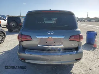 2015 Infiniti QX80 with VIN JN8AZ2NF9F9572311, listed as a Copart auction lot 77469224 with 0 mi miles and Salvage Title. Bid and sale history available at carsss.com. Image 6.