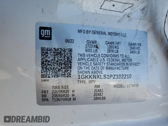 2023 GMC Acadia Denali z VIN 1GKKNXLS1PZ102210, wystawiony jako Copart lot #52904925 z przebiegiem 18 667 mil mil oraz Szkoda całkowita • Salvage title. Historia ofert i sprzedaży dostępna na DreamBid. Obrazek 14.
